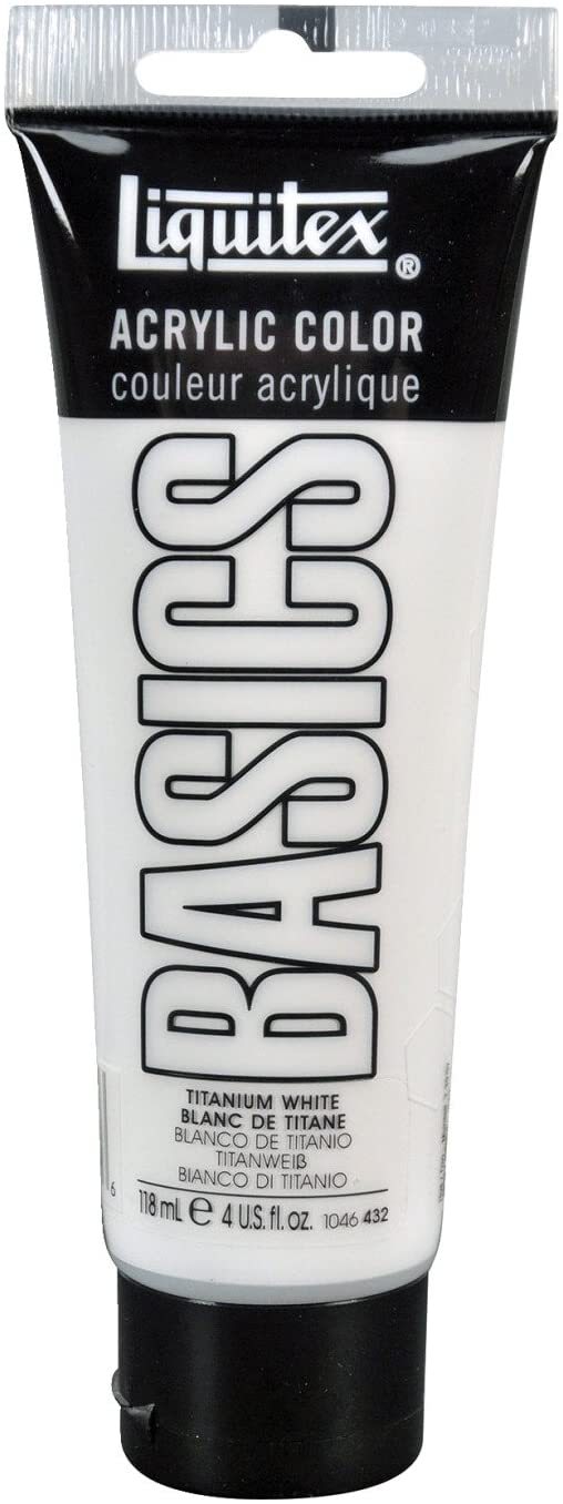 Liquitex Basics Acrylic, 118 ml Tube - Titanium White, 118 ml (Pack of 1)