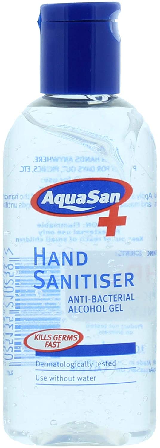 malibu Aquasan 100Ml Anti Bacterial Hand Cleanser Sanitiser, 65% Alcohol, 100 ml (Pack of 1)