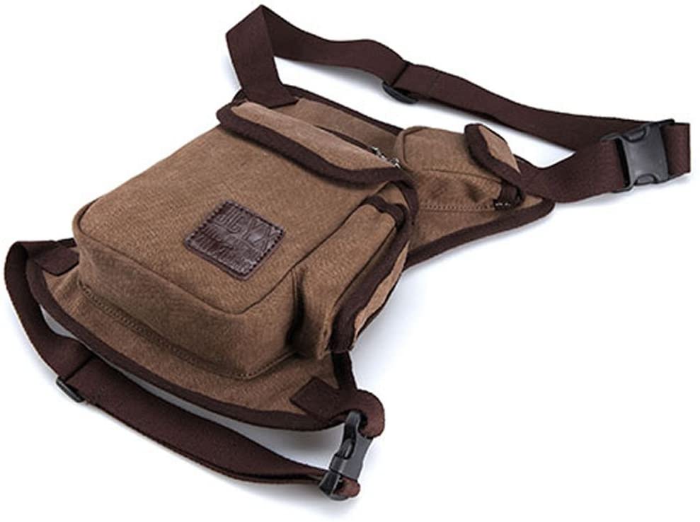 Canvas Drop Leg Bag Hiking Waist Pack for Men Women Outdoor Travel Sports Tactical Military Motorcycle Bike Cycling Riding Thigh Fanny Pouch - Image 4