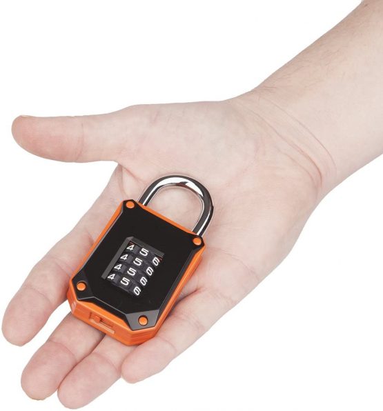 New FortLocks Combination Lock - 4 Digit Padlock for School & Gym Locker, Outdoor, Fence, Hasp, Storage, Case, Toolbox & Shed - Resettable All Weather (1 & 2 Pack) (2 Pack - Black/Orange) - Image 4