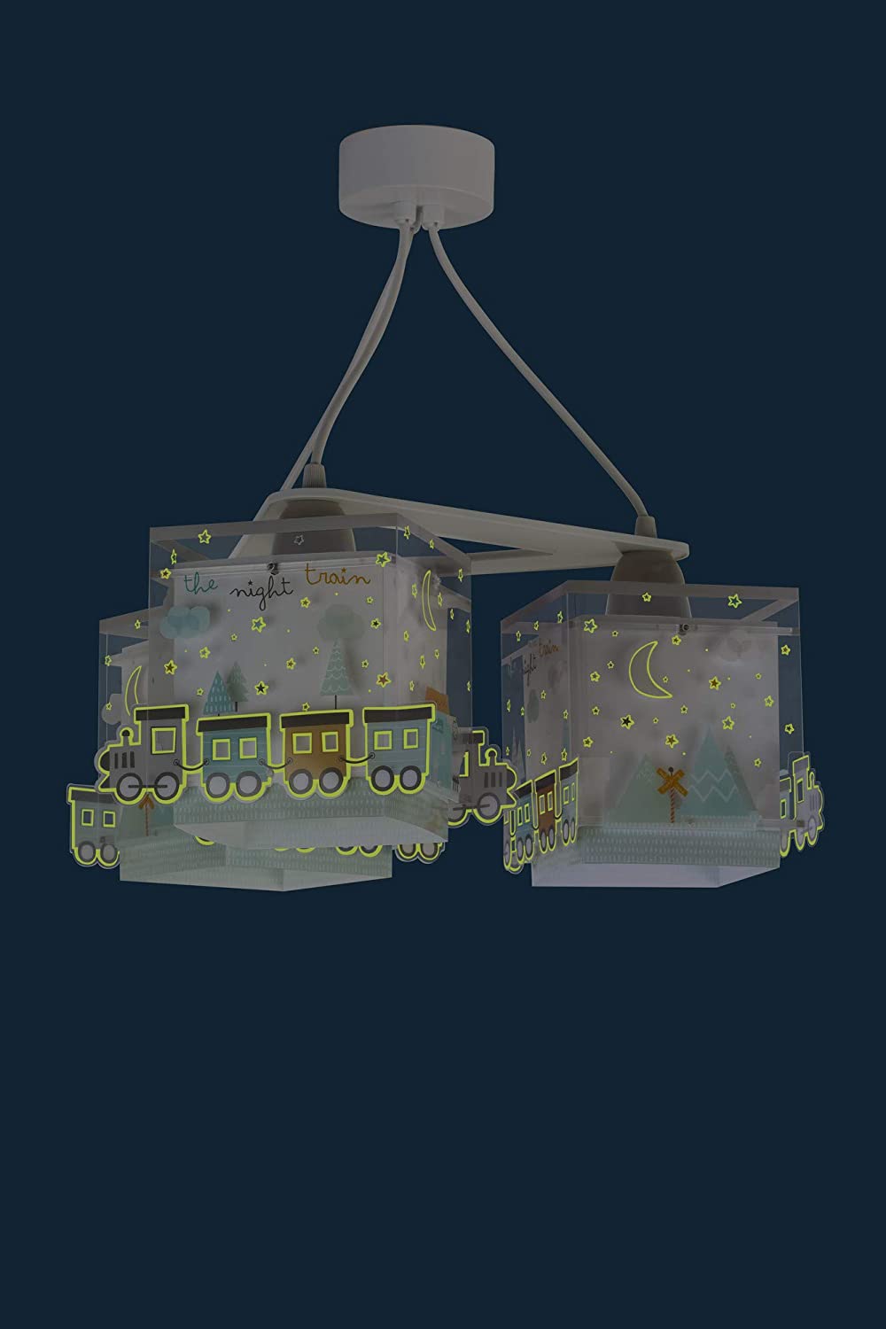Dalber Children's Ceiling Lamp 3 Lights The Night Train Train, 60 W, Multicoloured - Image 4