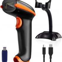 Tera Barcode Scanner Wireless with Battery Level Indicator (2.4Ghz Wireless+USB 2.0 Wired) 1D USB Handheld Bar Code Reader Scanner without Stand, Design Patent: EU008489413, Model 5100