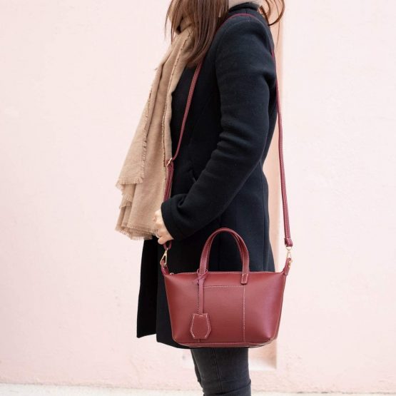 CRAZYCHIC - Women's Small Tote Shopper Bag - Shoulder Crossbody Bags PU Faux Leather - Top Handle Shopping Bags - Fashion Elegant Ladies Girls City Handbag - Simple Light Everyday Use - Black - Image 3