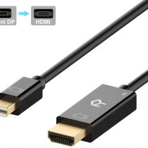 Rankie Mini DisplayPort (Mini DP) to HDMI Cable, 1.8 m, Black