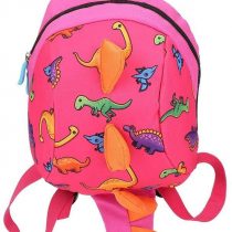 Dinosaur Backpack Kids Children Toddler Bag Cartoon Backpack Snack Lunch Bag Travel Rucksack with Safety Harness Leash for Preschool Boys Girls(Pink)