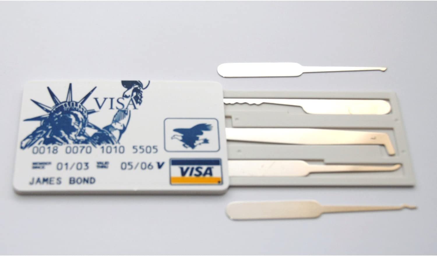 Credit Card Pick Set and FREE "How to pick cylinder locks" guide, White - Image 2