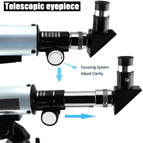 Iadong Kids Astronomical Telescope, Professional 90X Astronomical Landscape Telescope with Tripod, 2 Magnification Eyepieces, 1.5X Barlow Len, Early Science Educational Toys for Children - Image 4