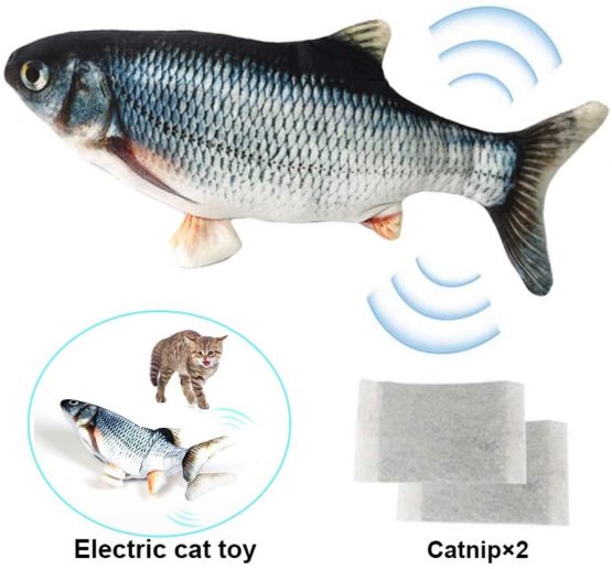 USPANIU Electric Flopping Cat Kicker Fish Toy, Cat Toys