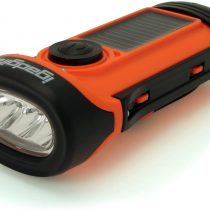 iGadgitz Xtra U4456 5m Waterproof Eco Rechargeable Solar & Hand Crank LED Torch Flashlight - Orange