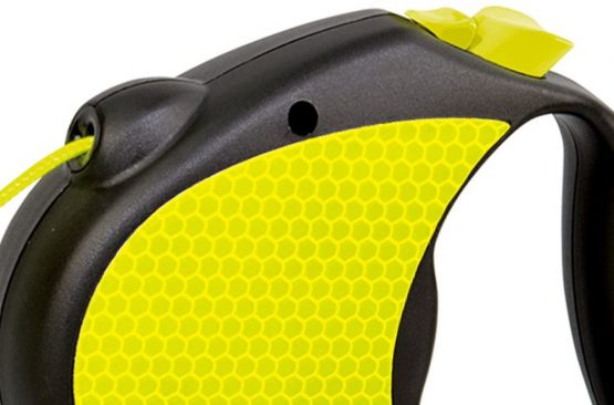 flexi Neon Retractable Lead, Yellow/Black, Medium, 5 m/20 Kg - Image 3