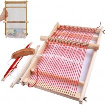 BangShou Weaving Loom Kit, Wooden hand-knitted machine, Multi-Craft Lap Weaving Loom for Beginners and Children