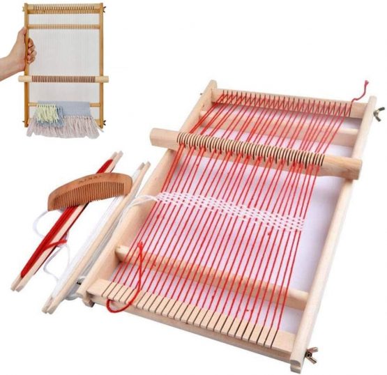 BangShou Weaving Loom Kit, Wooden hand-knitted machine, Multi-Craft Lap Weaving Loom for Beginners and Children