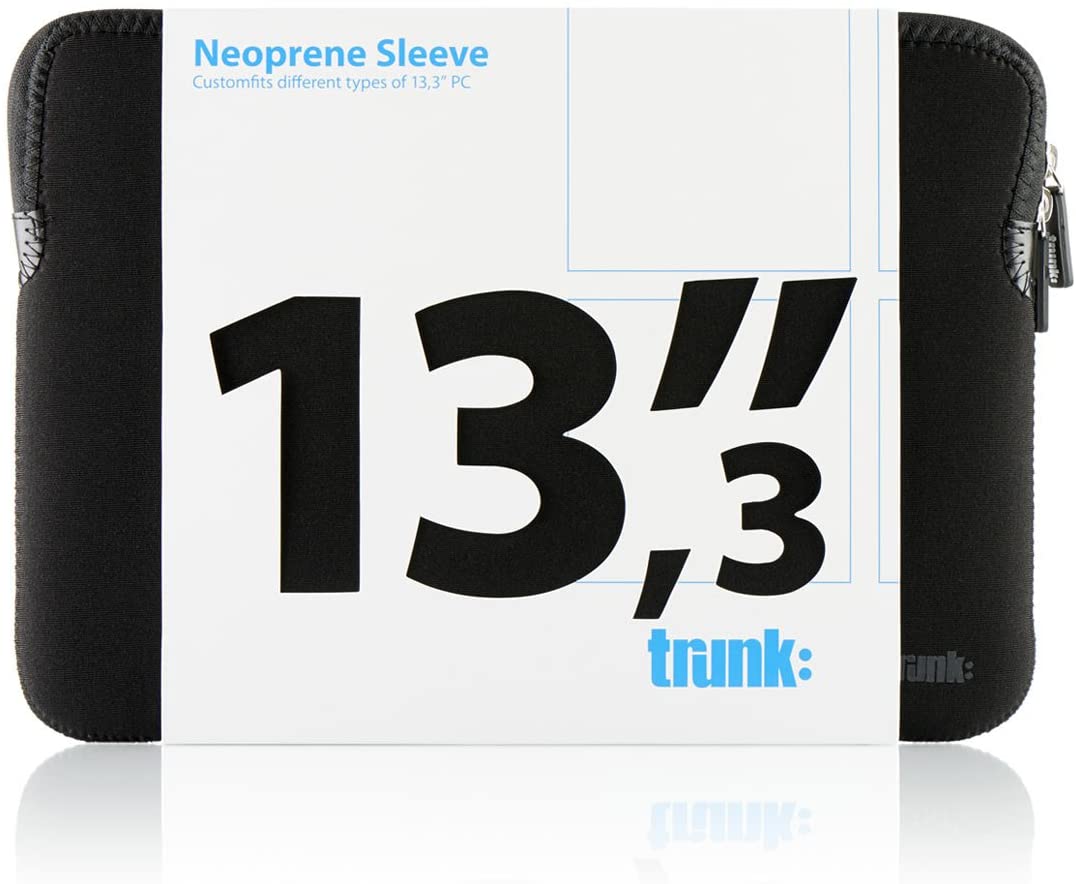 TRUNK Neoprene Sleeve for 13" Tablets and Laptops - Black, 13 inch