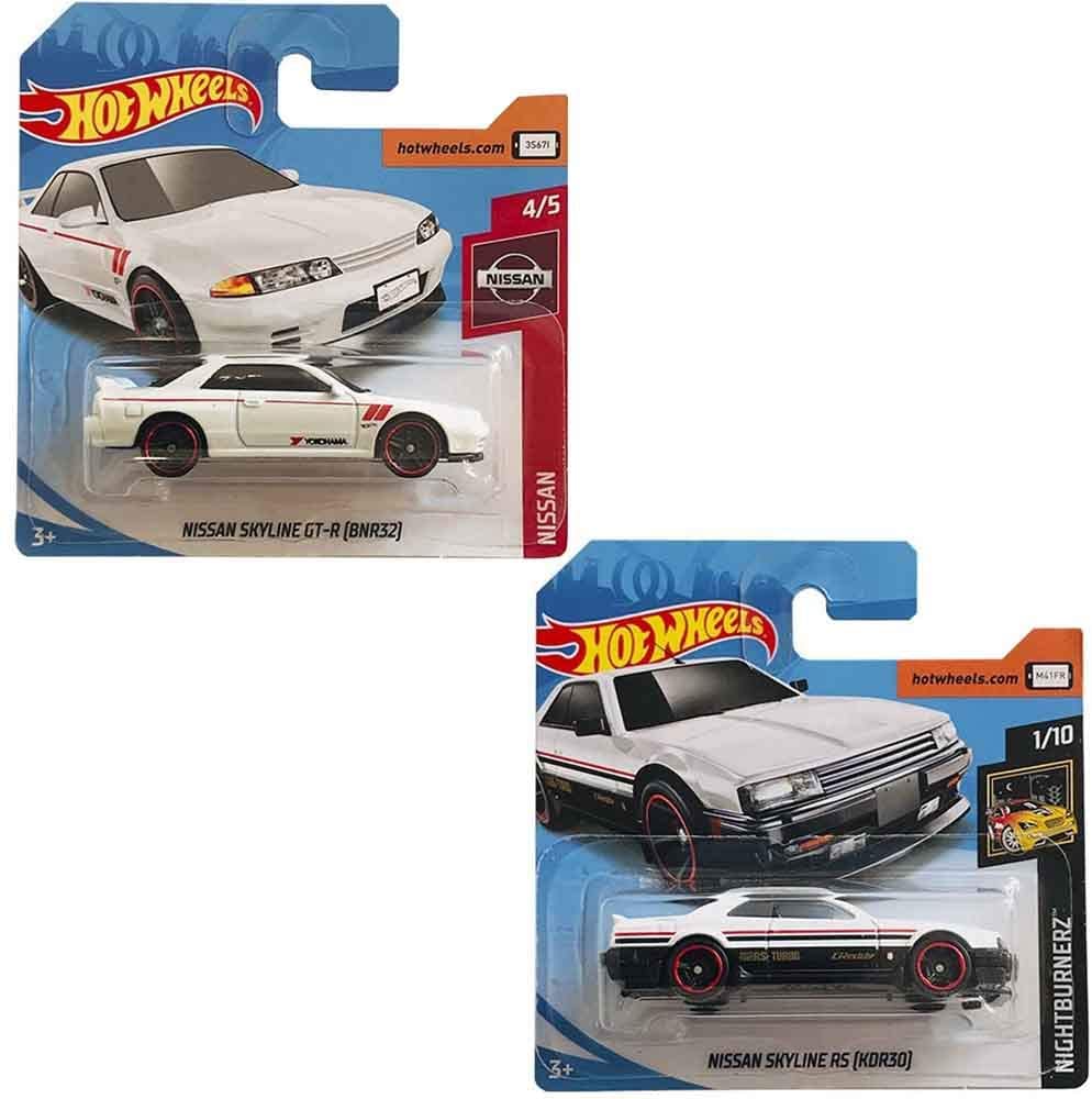 Hot Wheels Pack Two Cars - Nissan Skyline GT-R (BNR32) 1/250 and Nissan Skyline RS (KDR30) 48/250