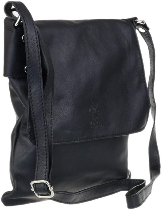 Girly Handbags Italian Soft Leather Cross Body Shoulder Bag Flap Zipper - Image 2