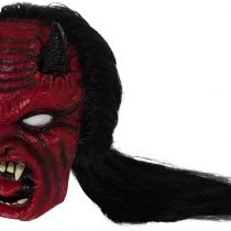 Bristol Novelty BM528 Devil Mask with Hair, Unisex-Adult, One Size