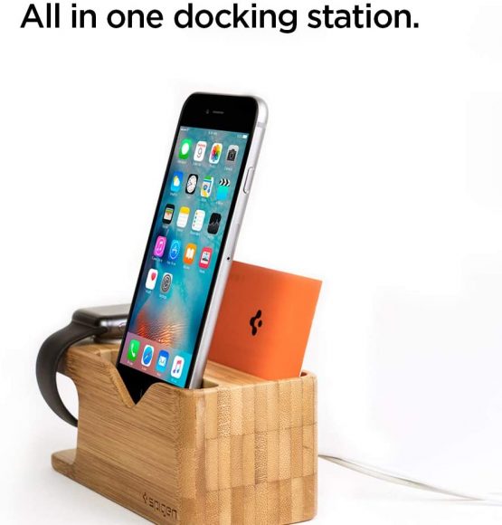 Spigen S370 Designed for Apple Watch Stand and Cell Phone Stand for any Apple Watch Series and Phone - Image 4