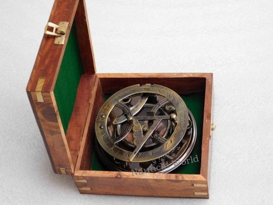 KHUMYAYAD Solid Brass sundial compass fully functional hand made compass maritime nautical item - Image 3