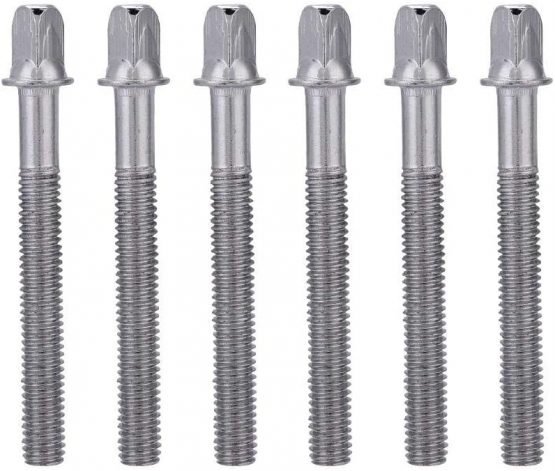 6Pcs Screw Rods, 60mm Drum Tight Screw Tension Rods Percussion Replacement Accessory