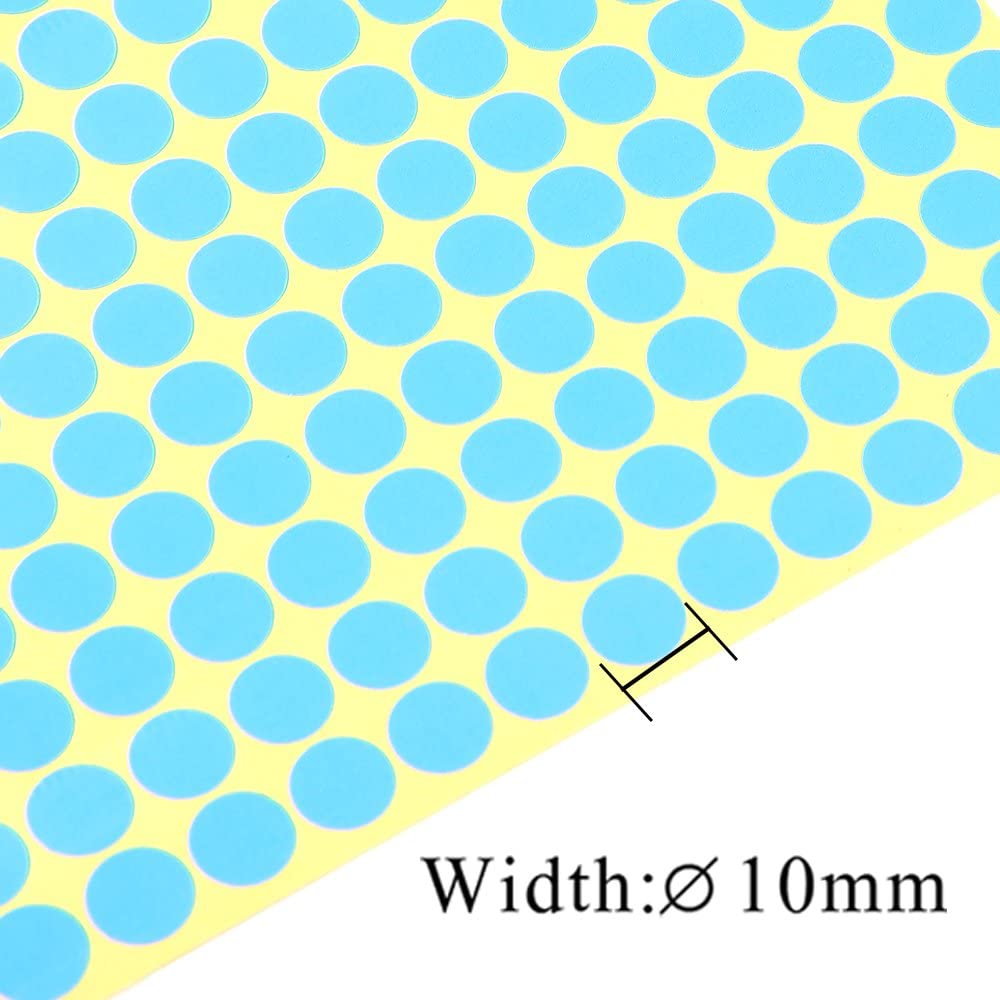KUUQA 16 Sheets Self Adhesive Coding Dot Map Label Stickers Coding Labels 10mm Diameter 16 Colors Combination (2640 Dots) - Image 3