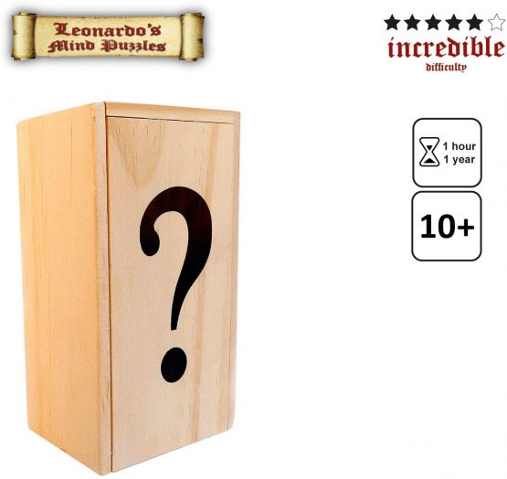 Logica Puzzles Art. The Chest ? - Wooden Brain Teaser - Secret Box - Difficulty 5/6 Incredible - Magic Money Box - Leonardo da Vinci Collection - Image 4