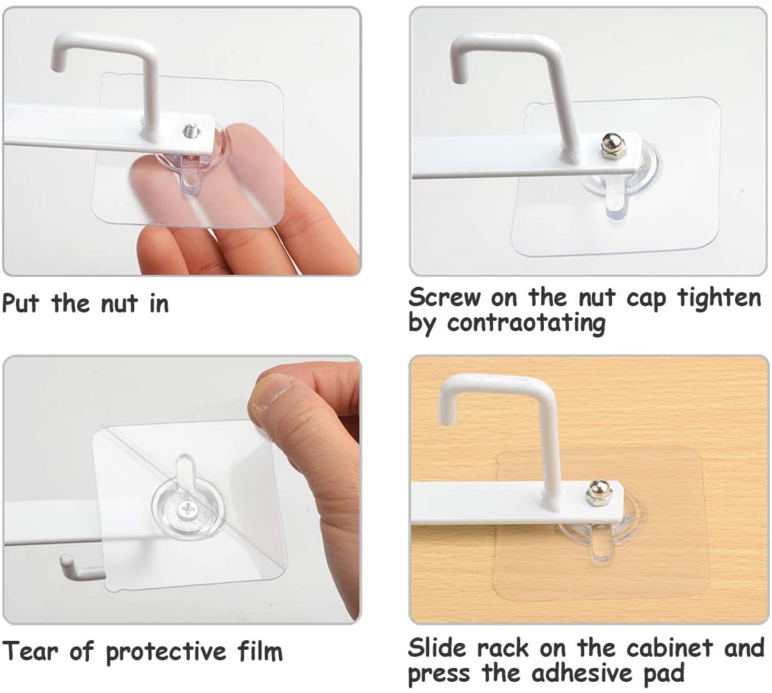 Cymax 2pcs Strong Adhesive Cup Holder Under with 2 Pack