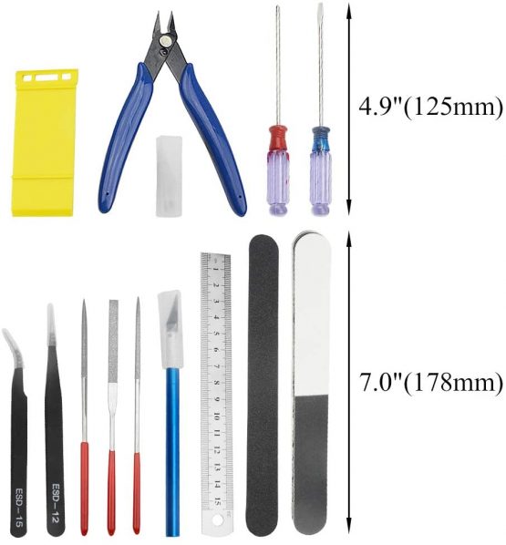 WMYCONGCONG 17 PCS Gundam Model Tools Model Basic Tools Craft Set for Hobby Building Basic Model Building Repairing - Image 2