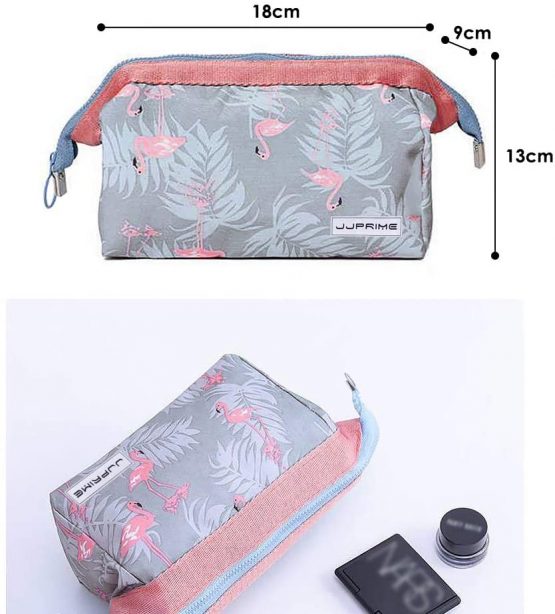 JJ PRIME - Small Makeup Bag for Purse | Waterproof Travel Cosmetic Organiser Bags | Portable Flamingo Toiletry Bag | Travel Pouch for Women Ladies Girls Gifts - Image 4