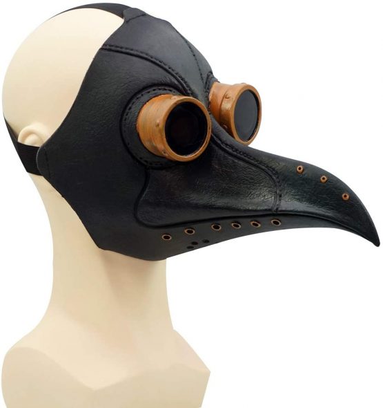 Creepy Party Plague Doctor Mask Black Rivet Long Nose Bird Beak Steampunk Masks Costume Props for Masquerade Halloween Party Carnival Cosplay - Image 3