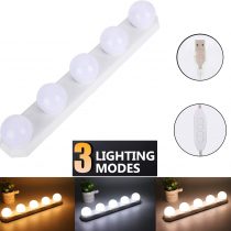 Mirror Lights, Hollywood Style LED Vanity Mirror Lights Kit with 5 Dimmable Bulbs, USB Cable Vanity Lights for Mirror with 3 Color Modes & 5 Adjustable Brightness (5 Bulbs)