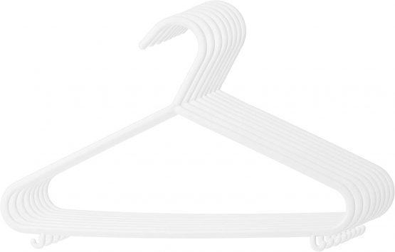 Bieco Hangers Baby Child Hanger Baby Hangers Plastic Hangers for Wardrobe Storage Cabinet Length 29.5cm, 16 Pieces, White, Narrow, ArtN 90016147 - Image 2
