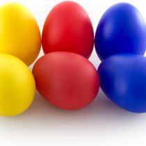 TIGER SHA-6-CL | Plastic Egg Shakers | Musical Percussion Instrument | Ideal for Primary Schools, Orchestras | Set of 6-2x Yellow, 2x Red, 2x Blue