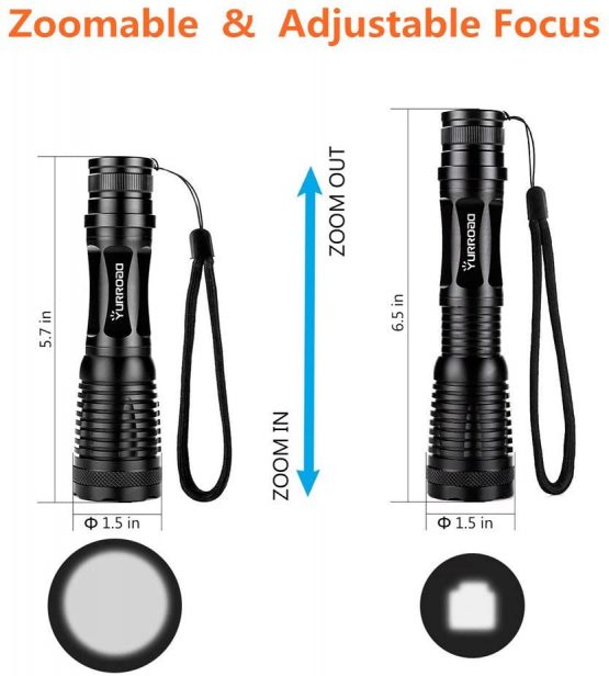 LED Torch Tactical Military Police Pocket Tactical Flashlights Waterproof Rechargeable Zoomable - Image 3