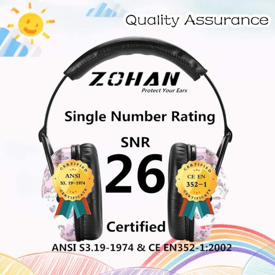 ZOHAN 030 Ear Defenders for Children, Upgraded Hearing Protection Muff for Toddler Kids, Noise Reduction for Young Teens Have Sensory Issues, Ideal for Autism, Fireworks, Concerts, Study - Unicorn - Image 3