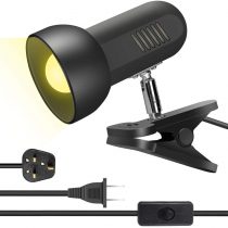Light clamp,360 ° Rotating Clip Book Light Portable Reading lamp, Clip in The Desk/Table/Double Bed/Cabinet Lighting (Desk lamp,Two Colors for Your Choice) (Black)