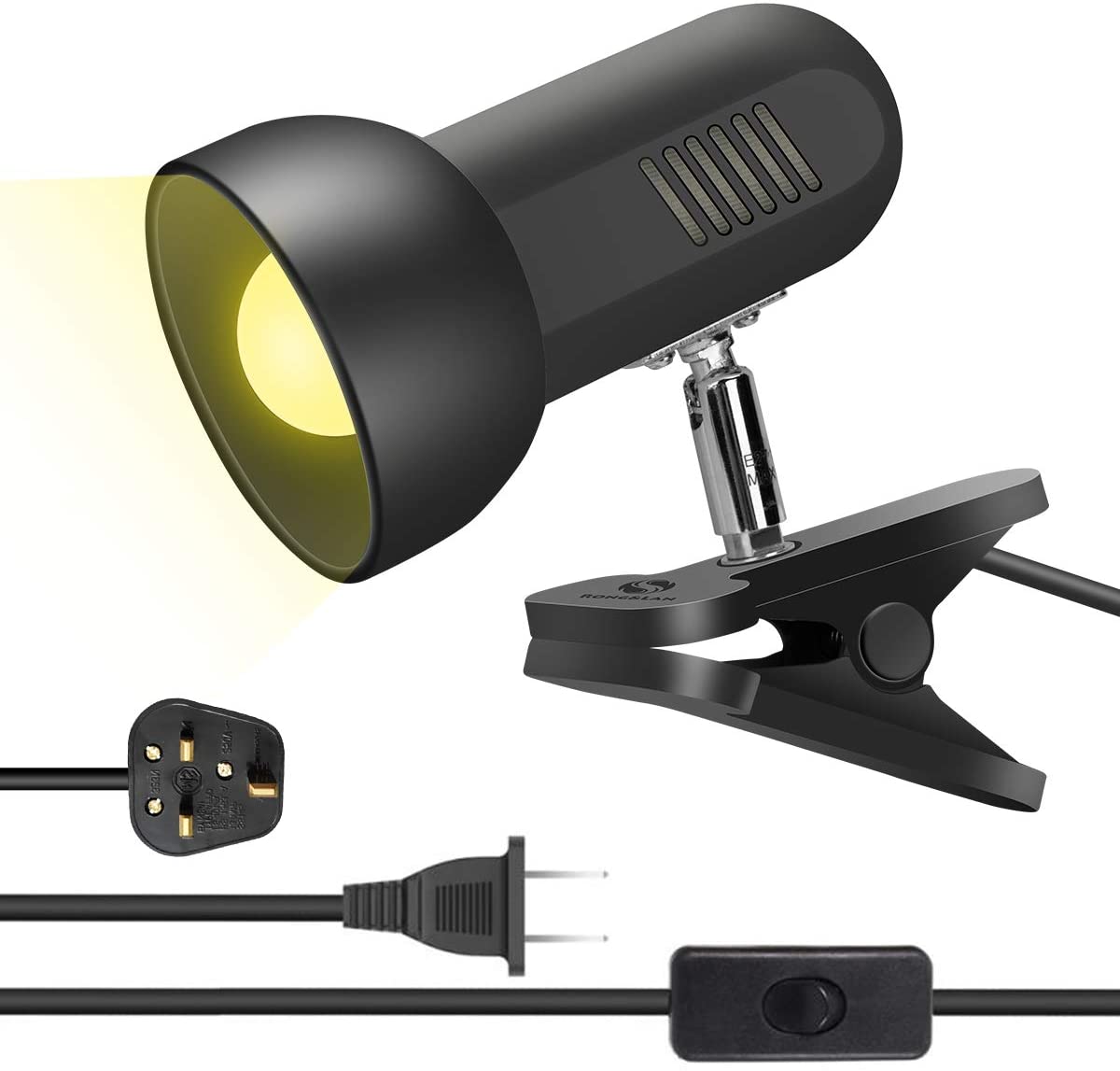 Clip on lamp,360 ° Rotating Clip Book Light Portable Reading lamp