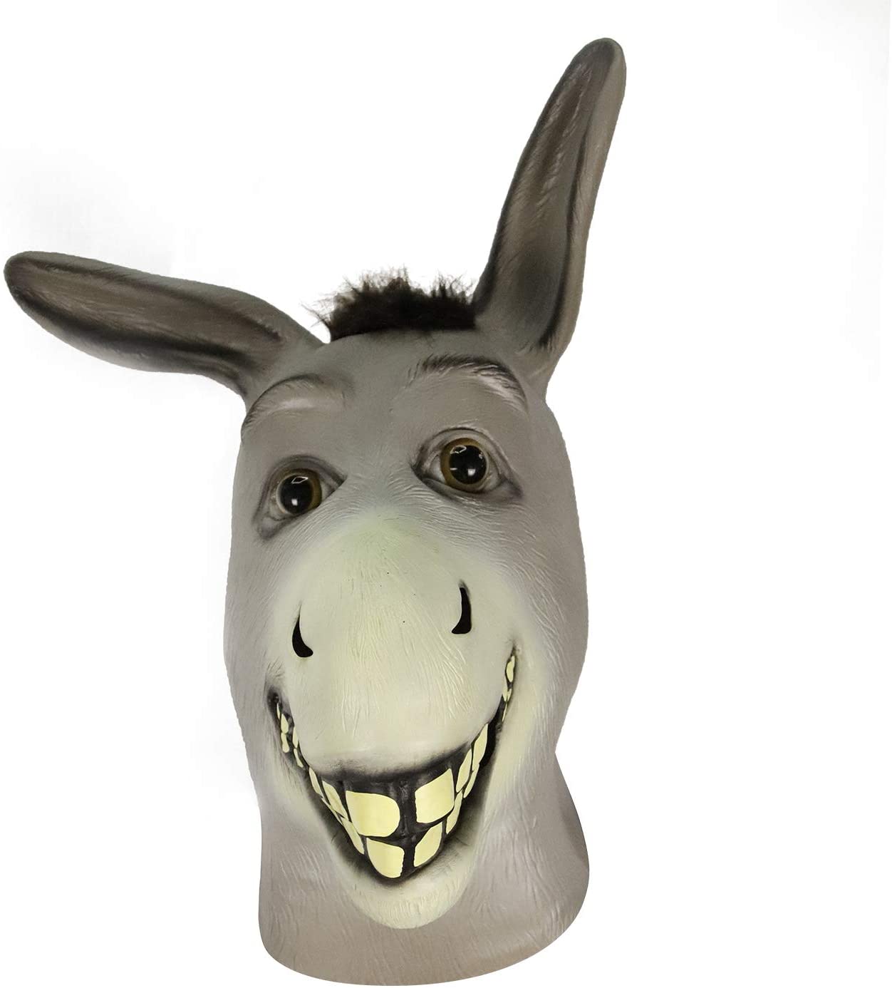 molezu Donkey Mask Latex Christmas Mask Funny Cosplay Donkey Head Mask Party Mask Animal Acting Props Stage Performance Mask