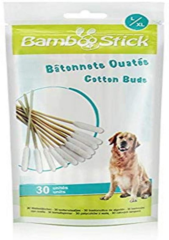 H3D Bamboo Stick Ear Cleaner for Dog, Pack of 30