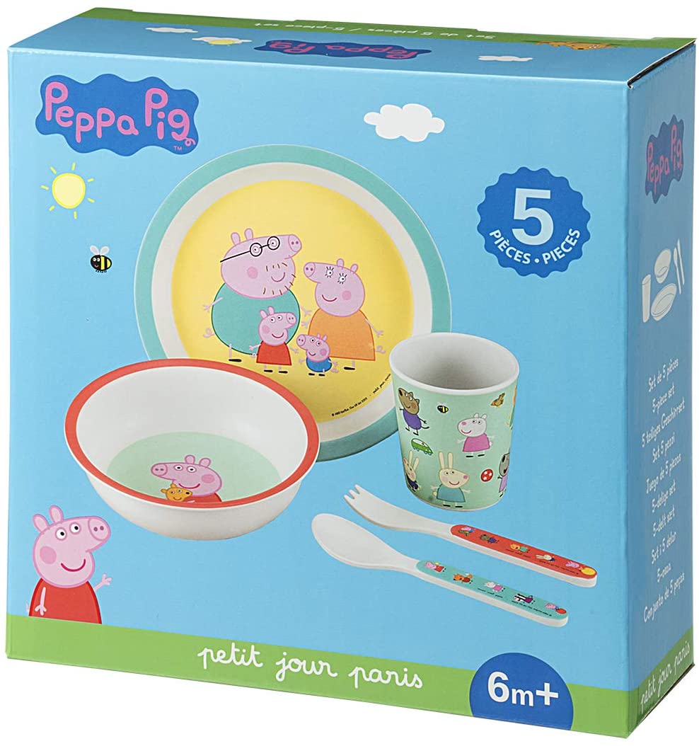 Petit Jour Paris - Set of 5 Pieces Peppa Pig - with Its Gift Box!, Mehrfarbig, 5 Stück (1er Pack) - Image 2