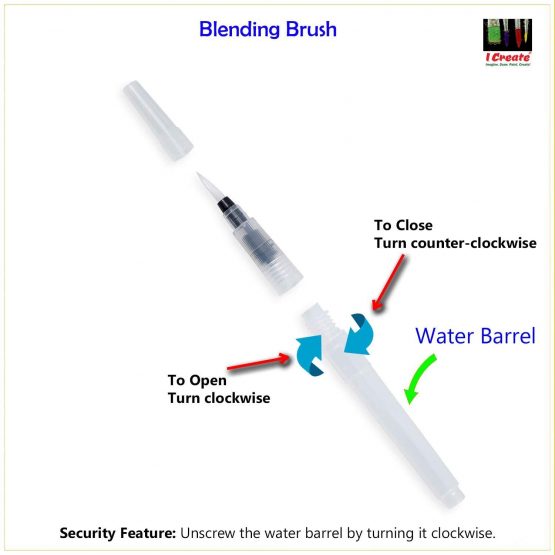 I CREATE Vibrant Watercolour Brush Pens | 24+1 with Black Barrels in a Travel Case | Flexible Nylon Brush Tips | Create your masterpiece with I Create - Image 3