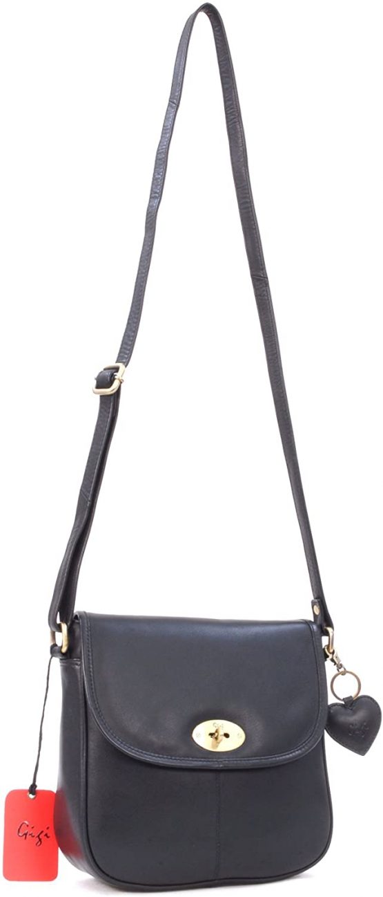 GIGI - Women's Leather Saddle Bag - Shoulder/Cross Body Handbag with Long Adjustable Strap - OTHELLO 8775 - Image 2