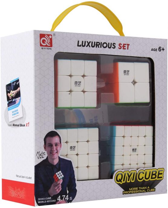 ROXENDA Magic Cube set, Stickerless 2x2 3x3 4x4 5x5 Cube Set with Gift Box, Secret Tutorial for Puzzle Cubes -2X2 3X3 4X4 5X5 Coloful - Image 2
