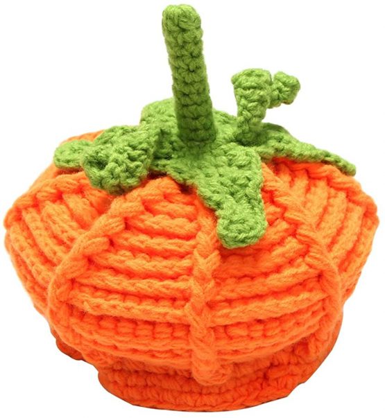 Hillento Baby Knit Pumpkin Hats, Newborn Unisex Baby Beanie Wool Pumpkin Knit Crochet Hats for Halloween Caps, Photography Prop Hat