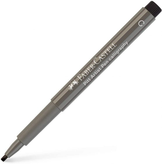 Faber Castell FC167573 India Ink Pitt Artist Calligraphy Pens - Warm Grey IV