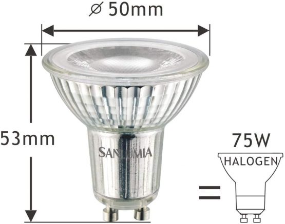 10 X Sanlumia 7W COB Dimmable Gu10 Super Bright 520LM LED Recessed Lighting Spotlight 75W Halogen Equivalent Cool White 6400K - Image 4