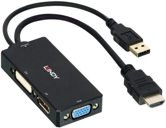LINDY HDMI to DisplayPort, DVI & VGA Converter