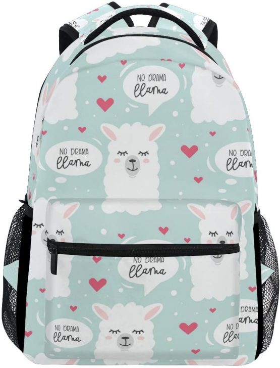 Fashion Laptop Backpack for Men and Women,No Drama Llama Shoulder Backpack Hiking Bag Travel Backpack Rucksack Bookbag for High School/College Student