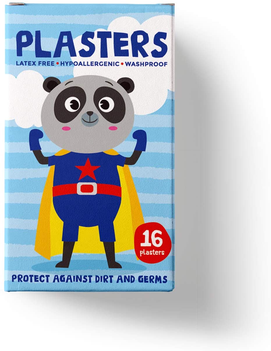 Superhero Plasters for Kids (Latex Free/Hypoallergenic/Washable Plasters) 32 Count (Pack of 1), Multicolour - Image 2