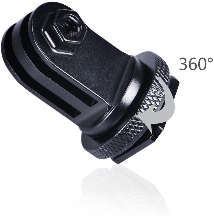 Smatree Full Aluminum Tripod Screw SLR Flash Camera Hot Shoe Mount Adapter for GoPro Max Hero11,10, 9,8,7,6,5,4, Session, 3 - Image 4