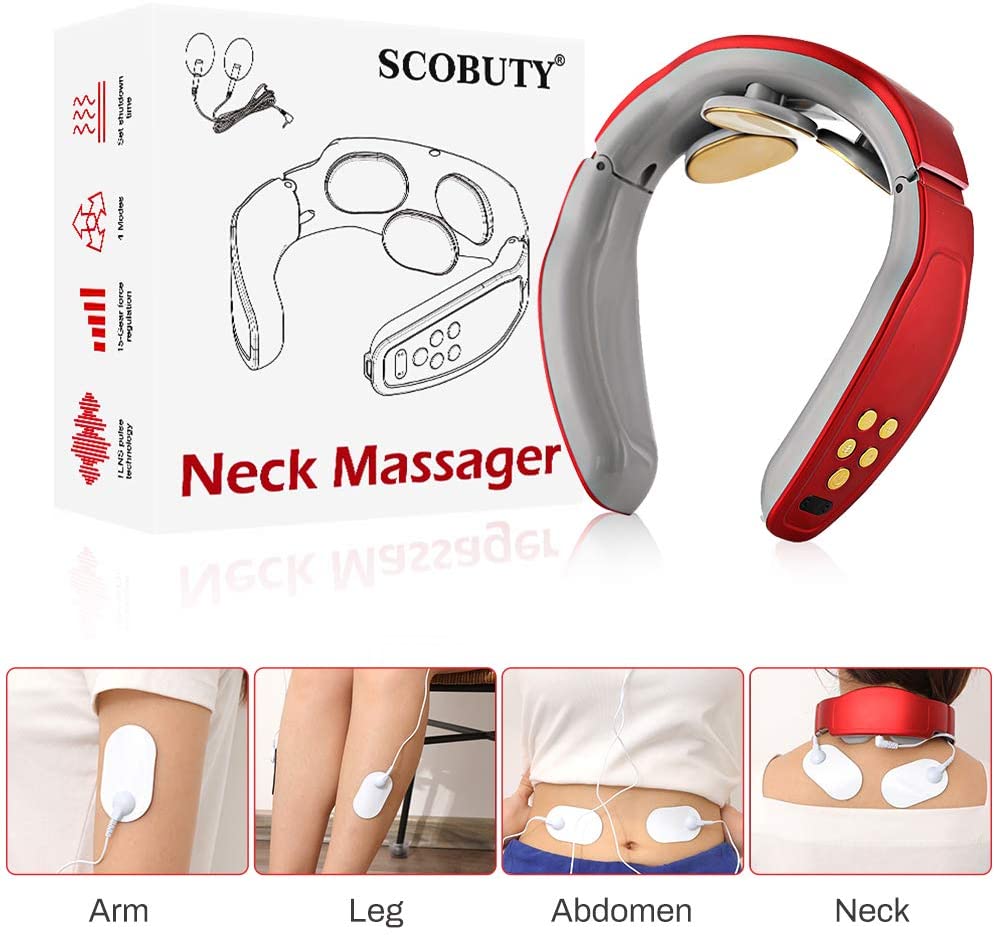 Neck Massagerdeep Tissue Massager Neckelectric Pulse Neck Massager 